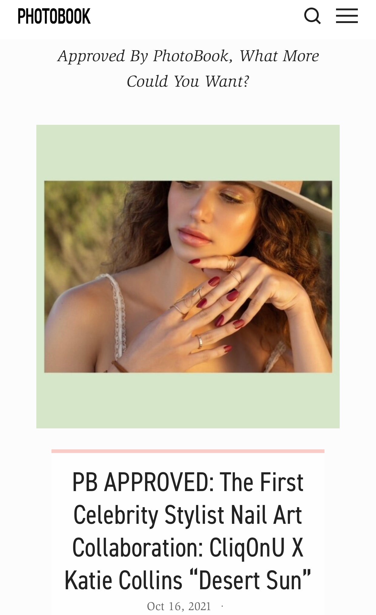 PHOTOBOOK MAGAZINE Approved CliqOnU x Katie Collins Desert Sun