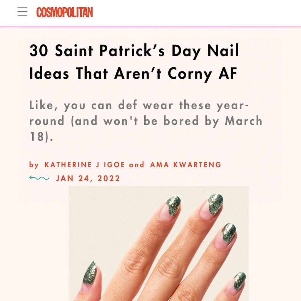 St. Patrick's Day nail art designs green nails