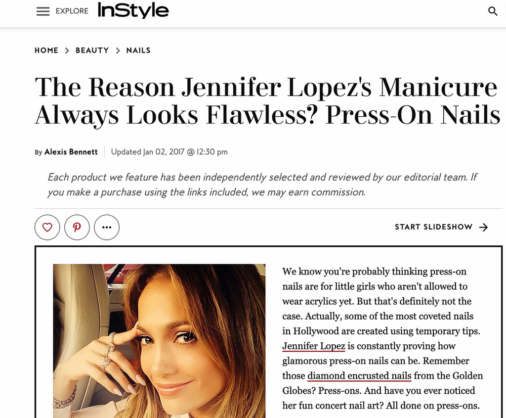 Jennifer Lopez's Secret to Flawless Nails