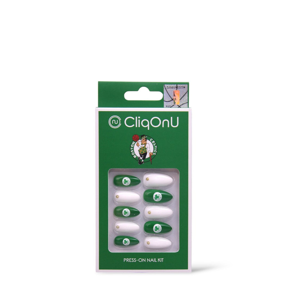CliqOnU Boston Celtics Nails
