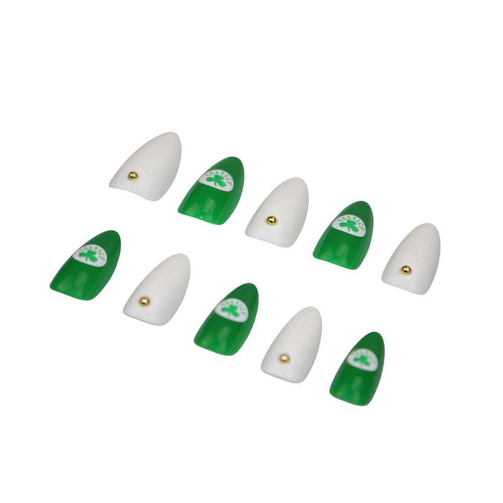 CliqOnU Boston Celtics Nails