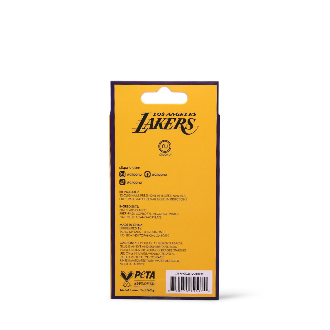 CliqOnU Los Angeles Lakers Nails