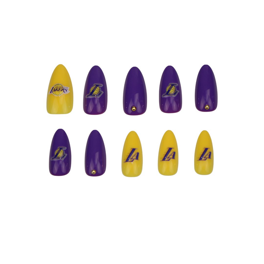 CliqOnU Los Angeles Lakers Nails