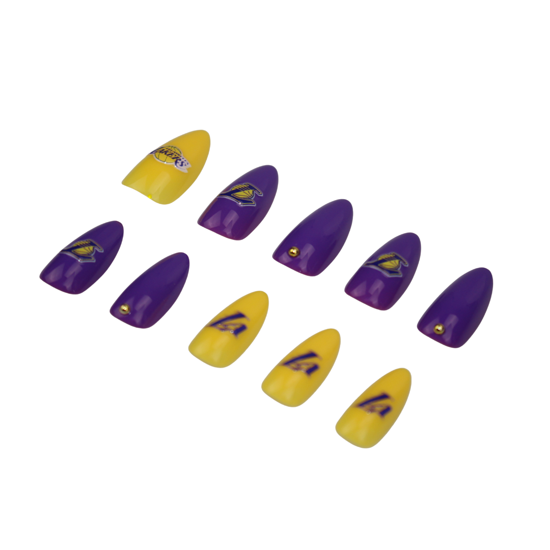 CliqOnU Los Angeles Lakers Nails