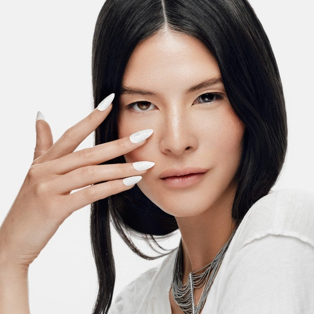 modern stiletto manicure fake nails 